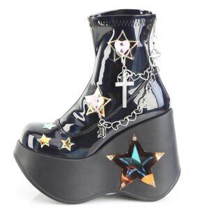 Festival Platform Wedge LED Light Star Ankle Boots